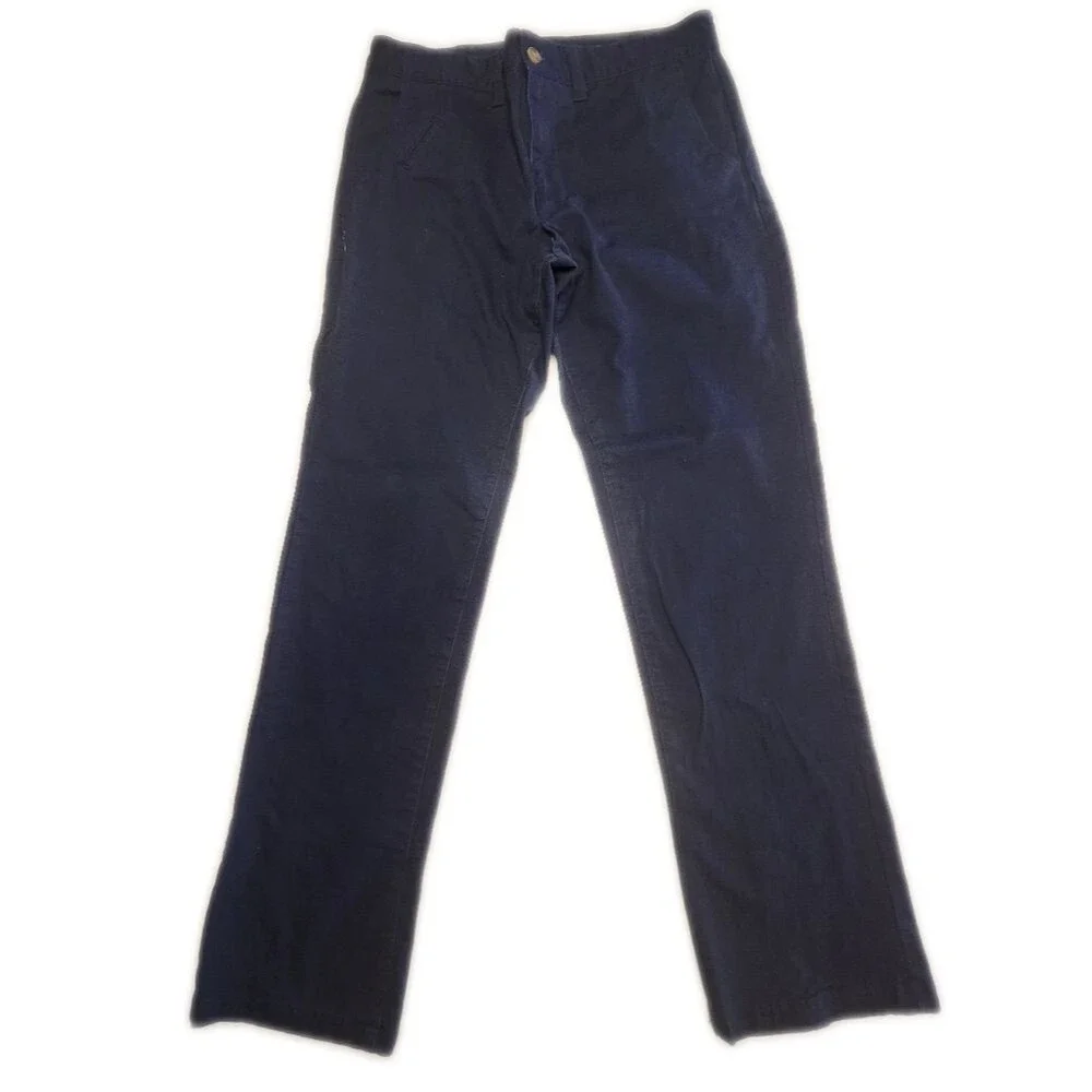 Five Four Men's Navy Blue Cotton Dress Pants Chinos, 6 Pockets, 33 Waist